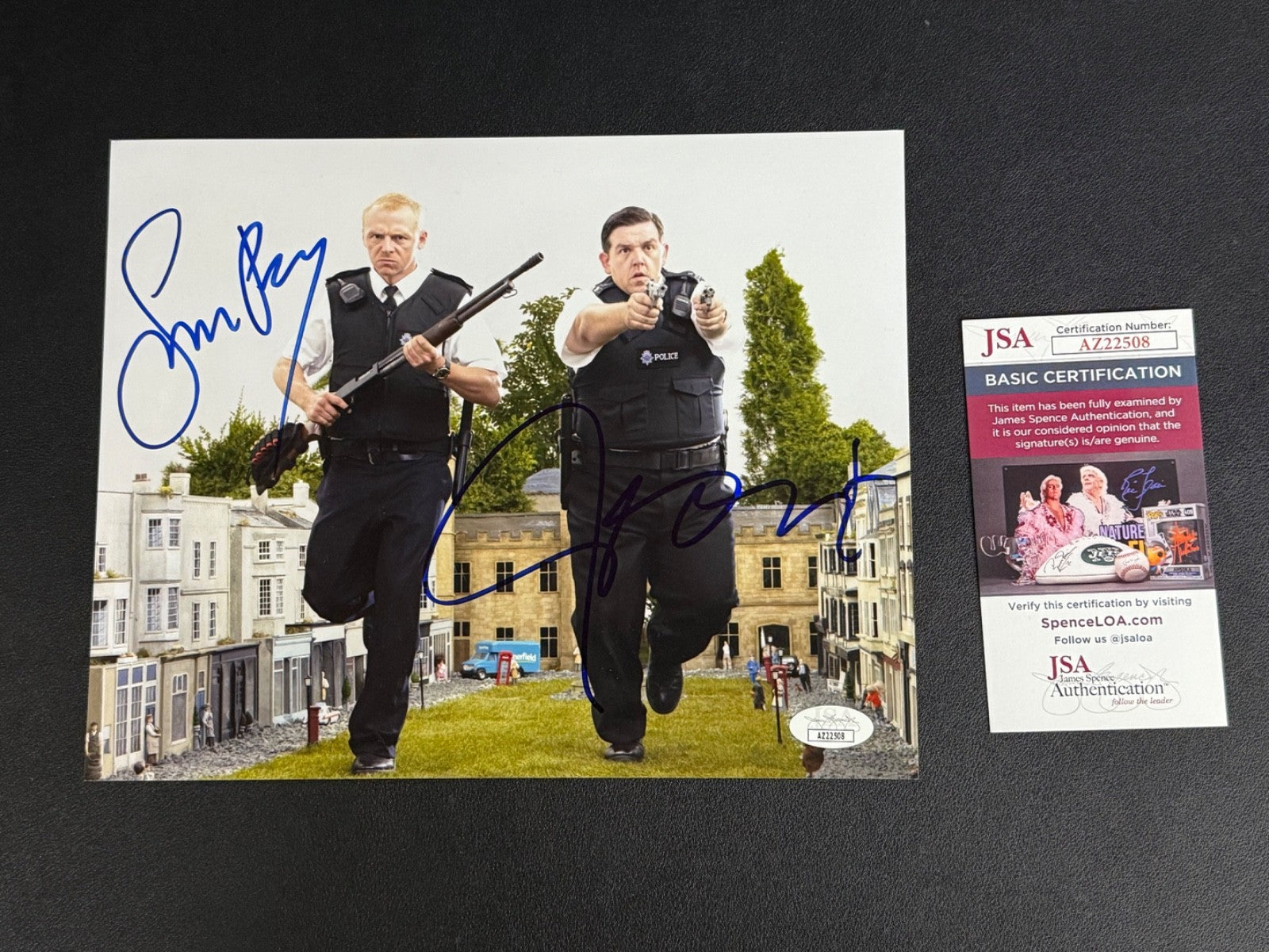 Simon Pegg Nick Frost Signed 8x10 Photo Hot Fuzz Danny Angel- JSA COA