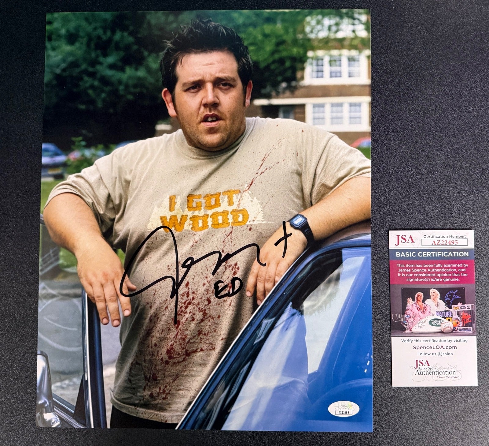 Nick Frost Signed 11x14 Photo as Ed Shaun of the Dead - JSA COA