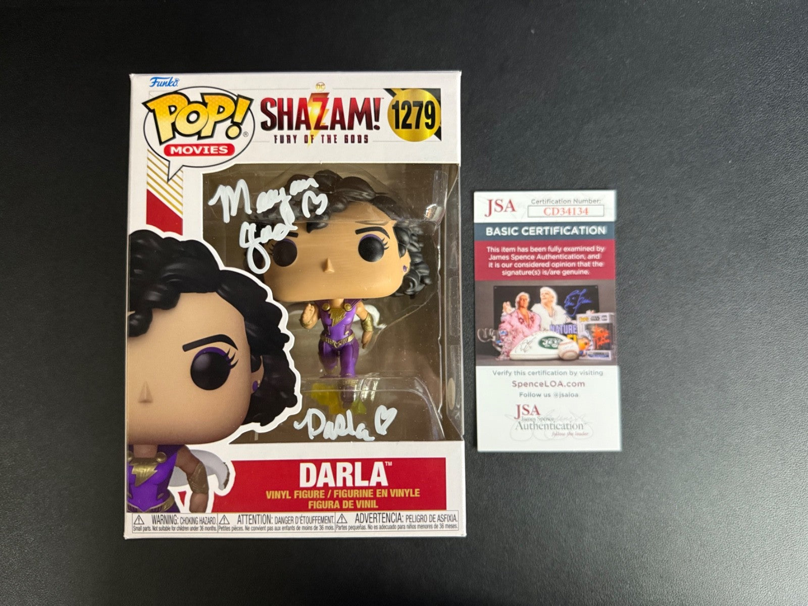 Meagan Good Signed Funko Pop #1279 as Darla Shazam! - JSA COA