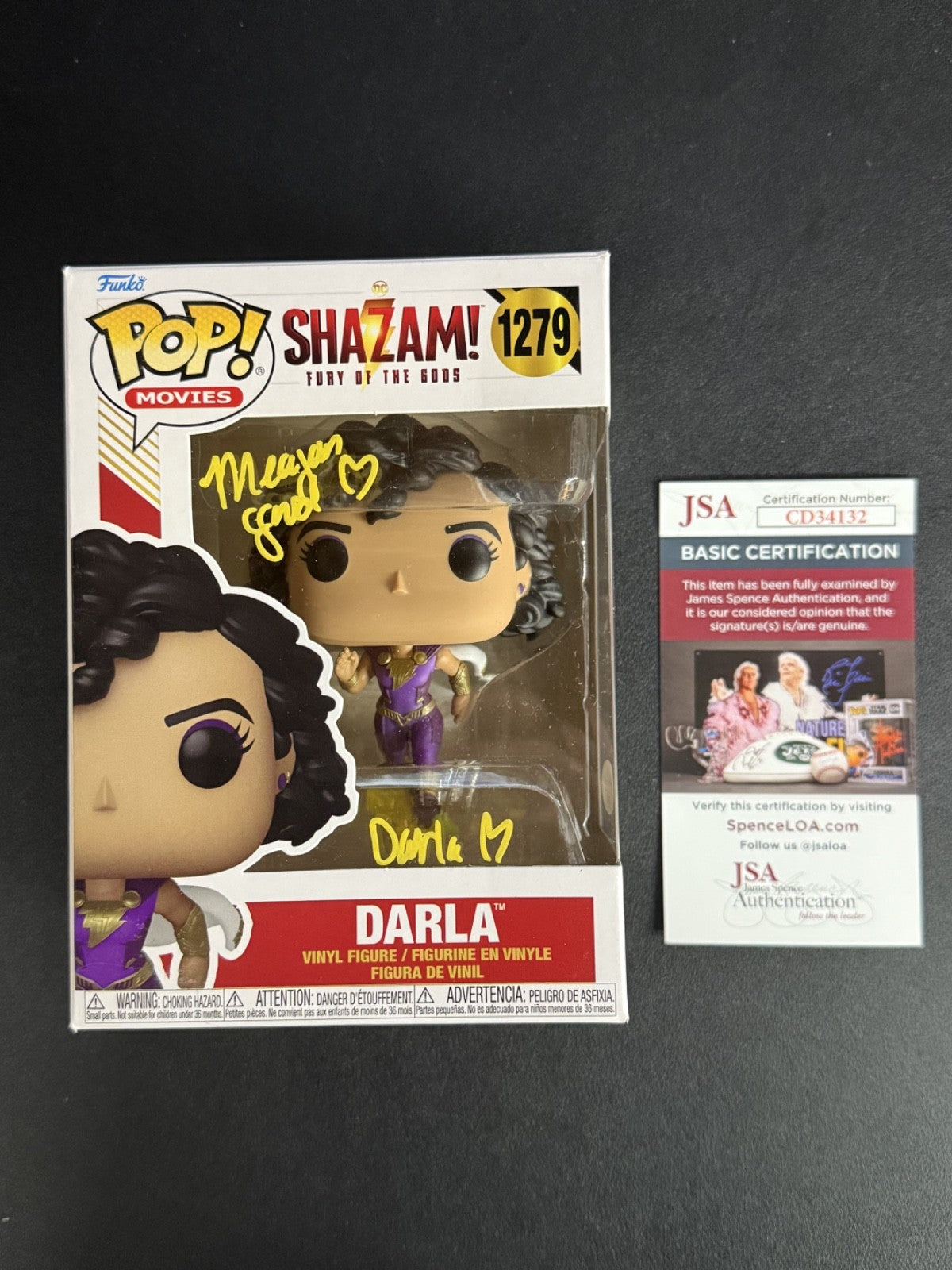 Meagan Good Signed Funko Pop #1279 as Darla Shazam! - JSA COA