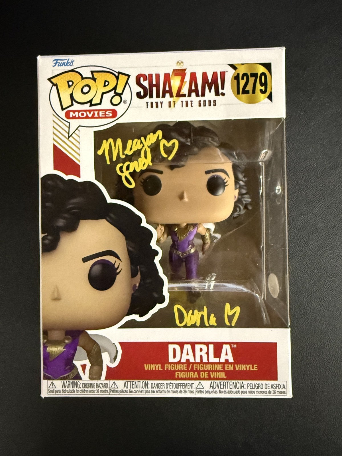 Meagan Good Signed Funko Pop #1279 as Darla Shazam! - JSA COA