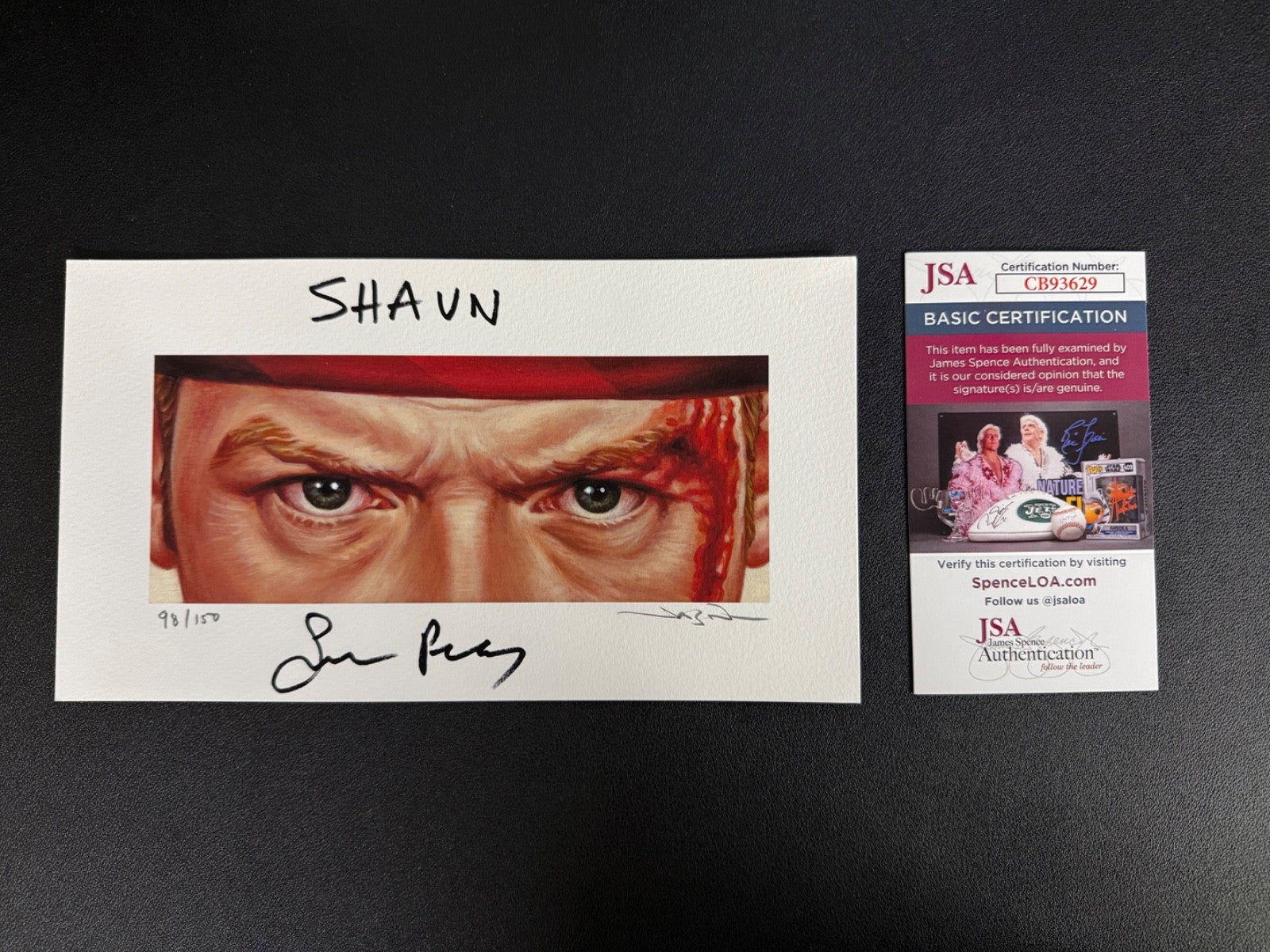 Simon Pegg Signed Jason Edmiston Print Shaun of the Dead - JSA COA